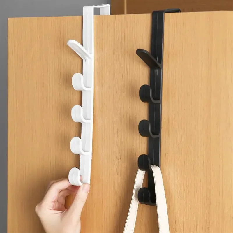 1/5/10pcs Behind the Door Coat Hook Hanger behind the Door Cabinet Wardrobe Dormitory Door Hook Storage Rack