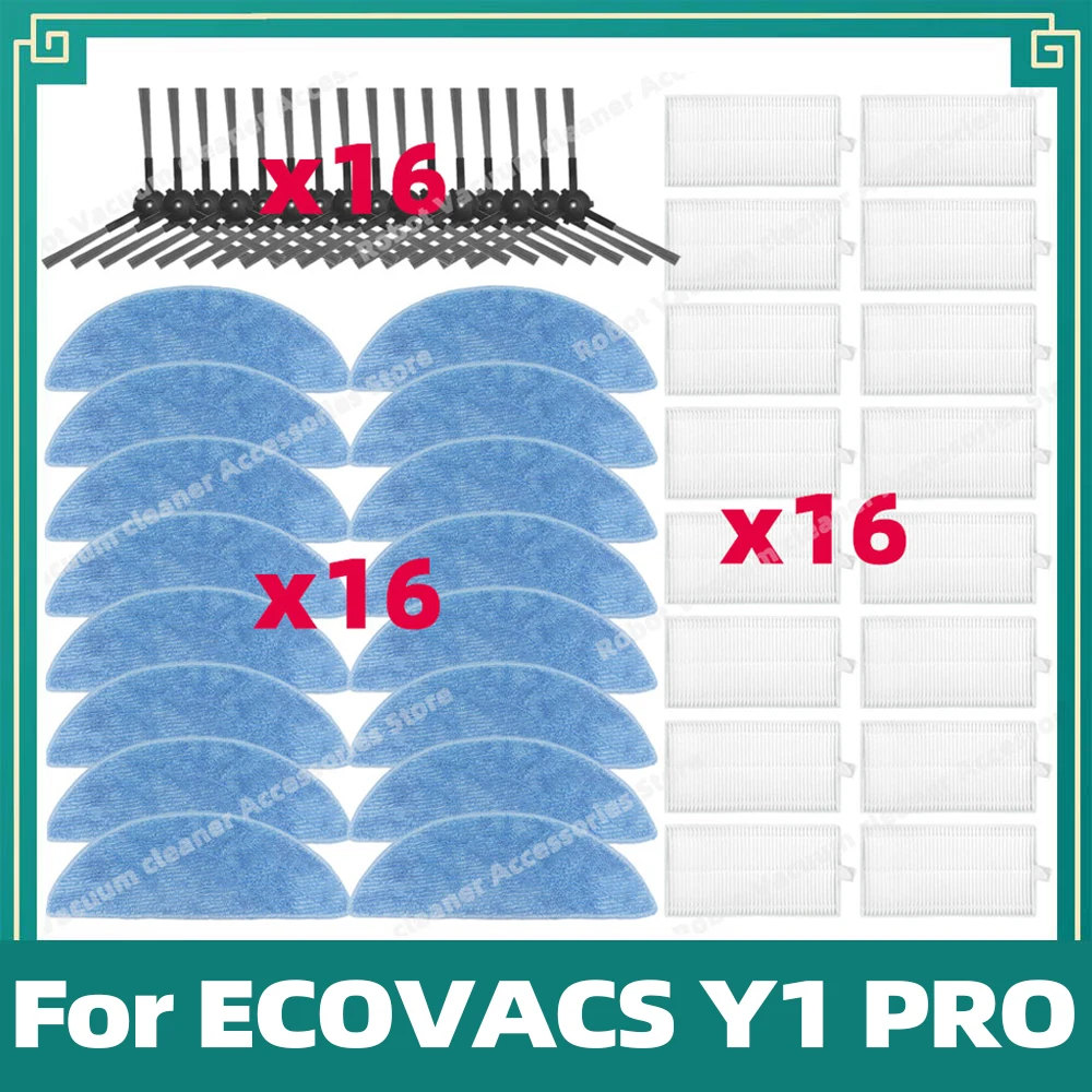 Compatible For ECOVACS Y1 PRO Robot Vacuum Cleaner Side Brush Hepa Filter Mop Cloth Accessories Replacement Parts