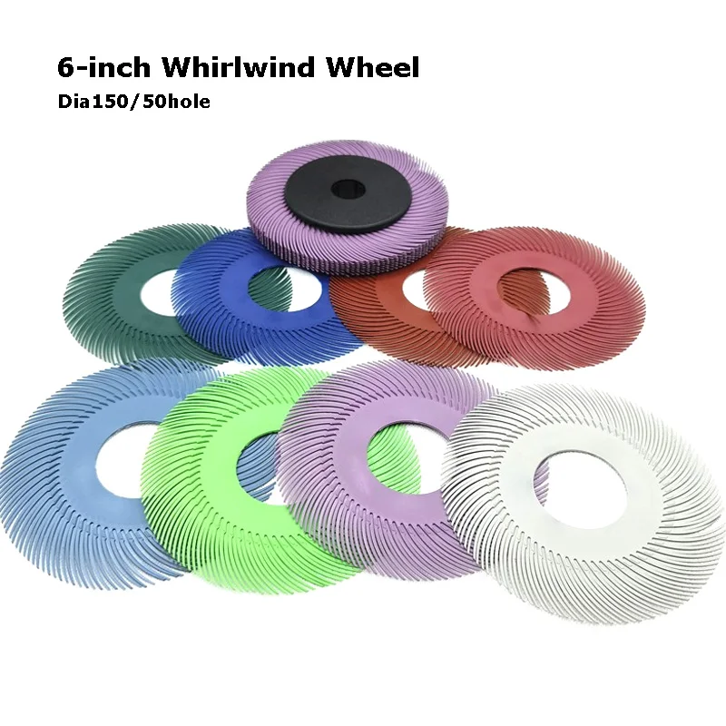 

6-дюймовый вихревой шлифовальный круг, песчаная проволока, колесо для магния/титана/алюминиевого сплава, автозапчасти, полировка канавок