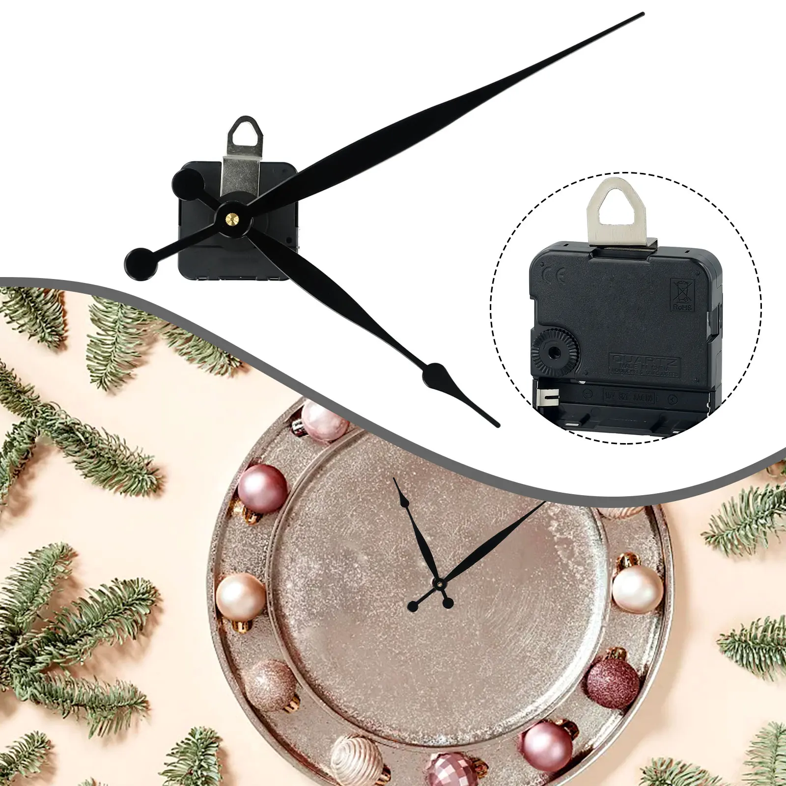 

Высококачественный часовой механизм, кварцевый механизм с стрелками, 1,5 В, батарея 1,5 АА, 56x56x16 мм, декор для сада