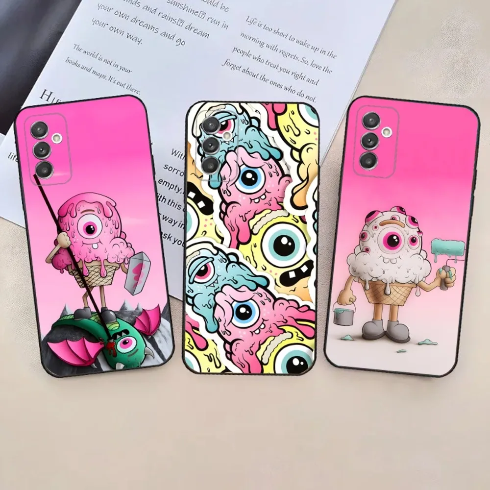 

B-Buffmonster Art Phone Case For Samsung Galaxy A20,A21s,A22,A31,A32,A52,A53,A72,73,A80,A91 Soft Black Phone Cover