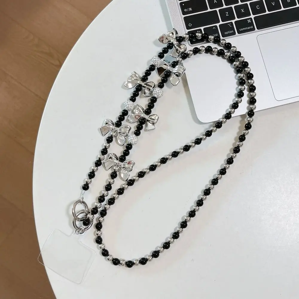 القوس القلب الهاتف المحمول الحبل مع بطاقة طويلة Crossbody سلسلة هواتف قطري الحبل حقيبة سلسلة DIY بها بنفسك سلسلة هواتف محمولة حقيبة الأشرطة