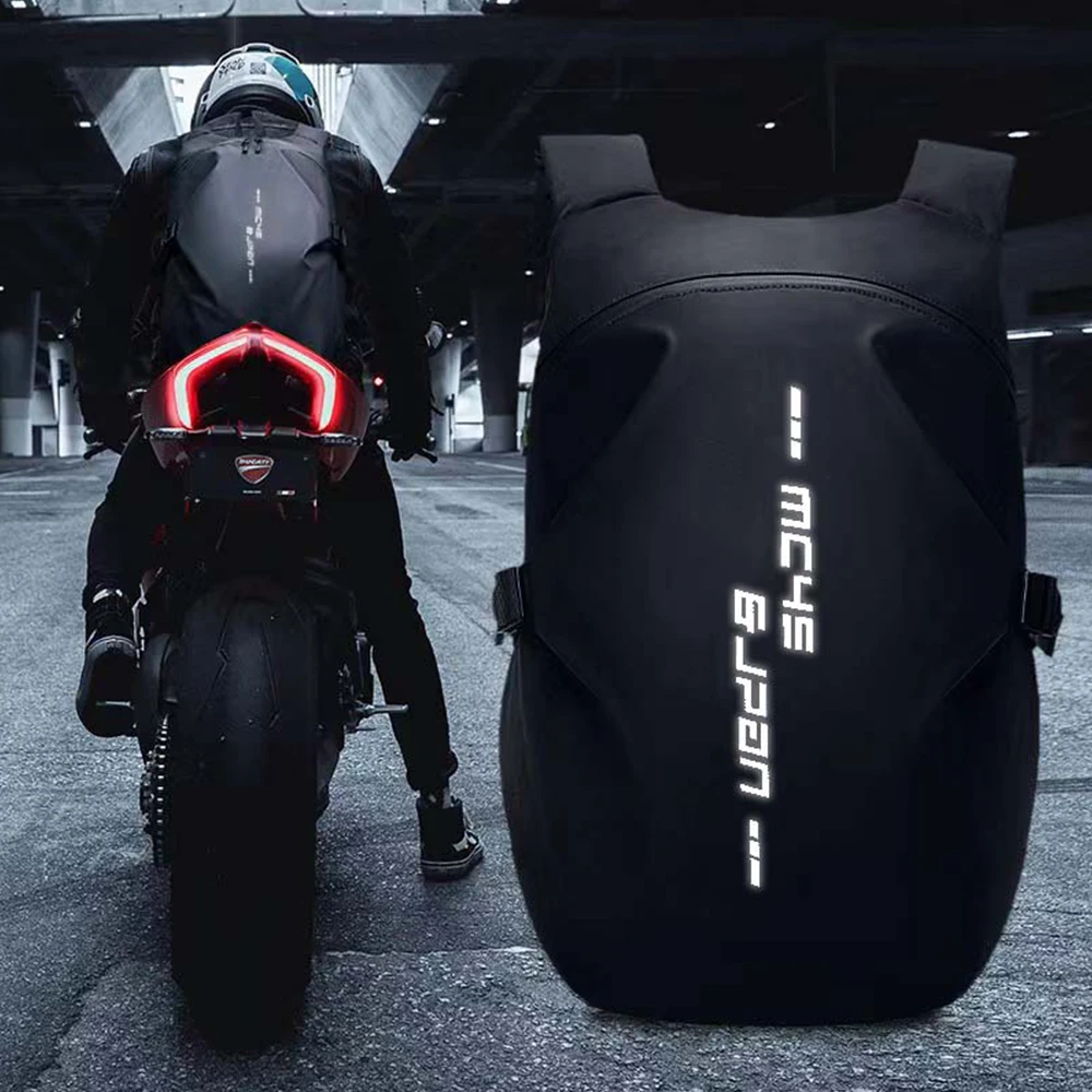 

New Large Capacity Helmet Backpack Waterproof Reflective Stripe Cycling Backpack Foldable Motorcycle Backpack