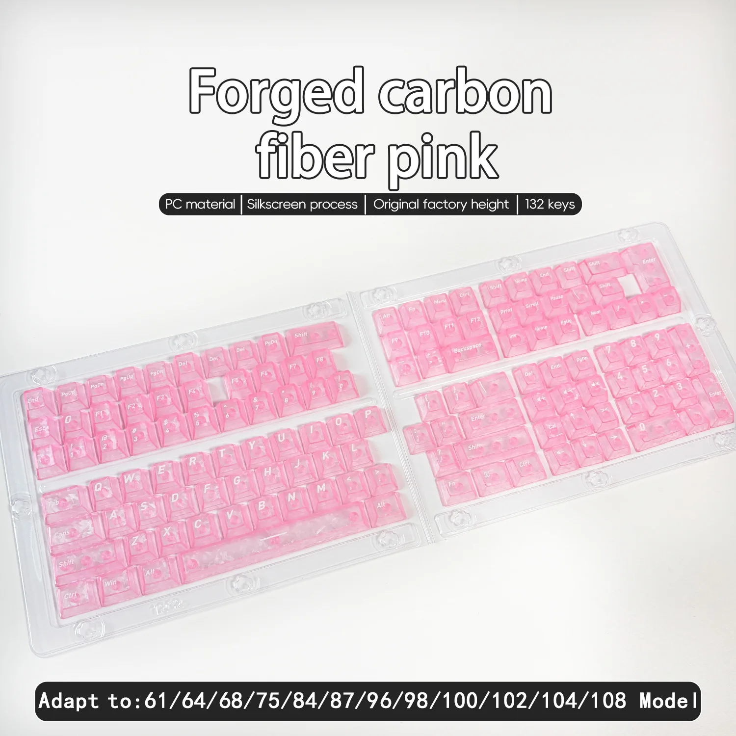 

Forged carbon pattern [positive engraving] ice carbon light transmission pattern side engraved keycap carbon fiber texture origi