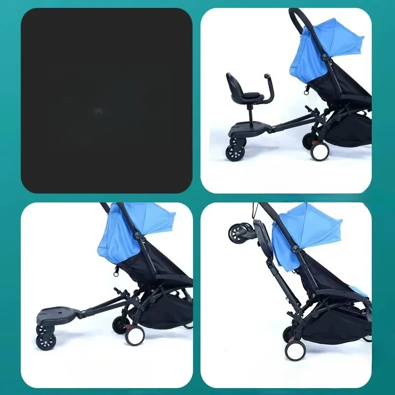 Dual Seat Baby Stroller Footboard, Second Baby Auxiliary Pedal, Adjustable Stroller Step, Walker Extension