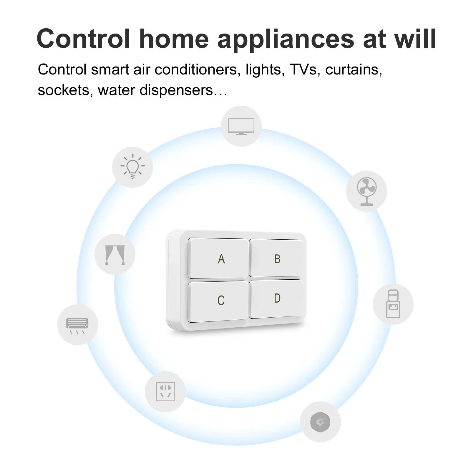 Tuya Zigbee Smart Scene Switch Button 4 Gang 12 Scene Smart Home Scene Switch Button Support Smart Life App Need Zigbee Gateway