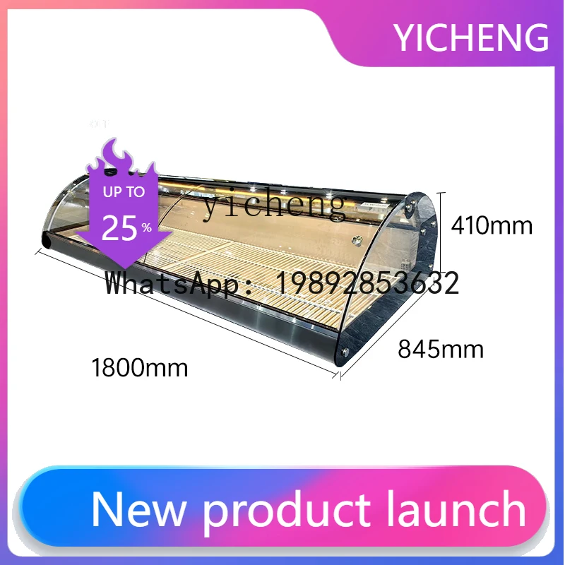 

H2 Sashimi Seafood Refrigerated Fresh-keeping Display Cabinet Commercial Desktop Deli Cold Vegetable Freezer