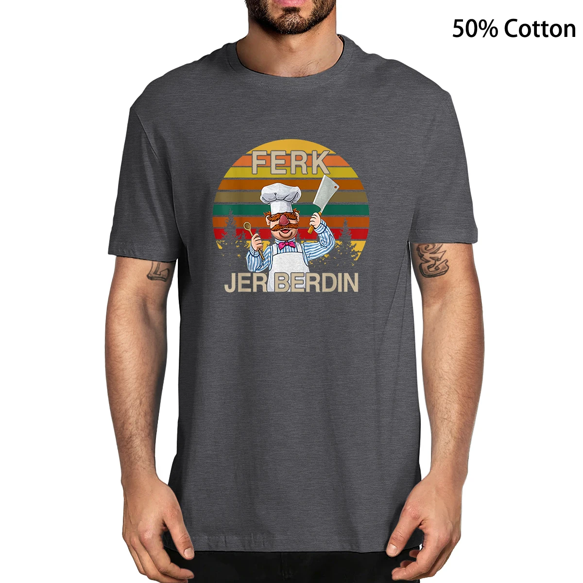 100% Cotton Ferk-Jer-Berdin - Kitchen Chef Knife Funny Vintage Men's Novelty T-Shirt Women Casual Streetwear Harajuku Tee Gift