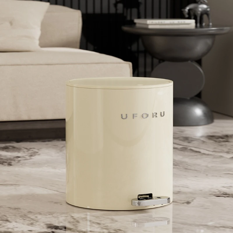 

Light Luxury Waste Bins Push-button Lid and A Large-capacity Foot-operated Waste Bins Living Room High-end Home Spazzatura JTW