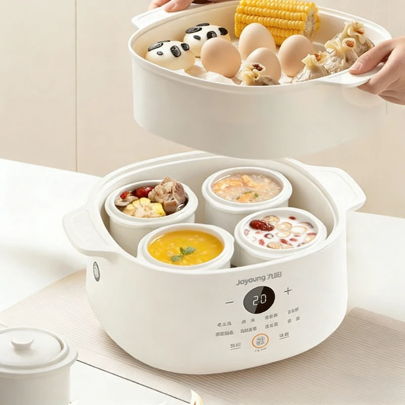

Электрическая мультиварка Joyoung 4,5 л с внутренней чашей из белого фарфора, для приготовления каш, супов и тушения, для домашнего использования