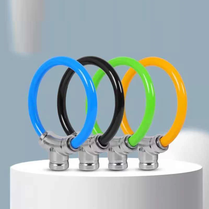 1PCS Bicycle Lock Portable Ring Safety Anti-Theft Bike Cable Lock Round Bike Lock for Mountain Road Bike Foldable Bicycle