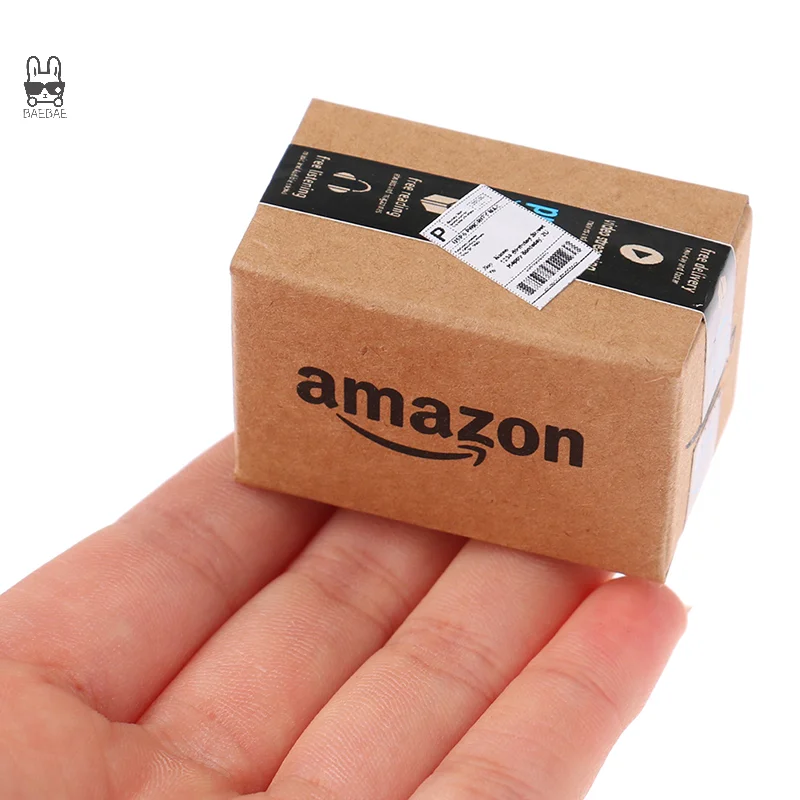 1:12 Mini Carton Express Box Dollhouse Miniature Decor Toy Doll House Decor Furniture Accessories