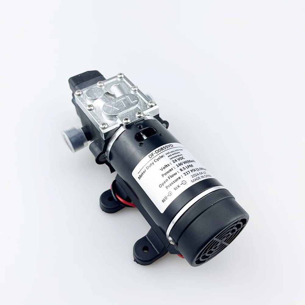 Bomba de agua de diafragma de grado alimenticio de alta presión 1.6Mpa DF0855D DC24V 12V