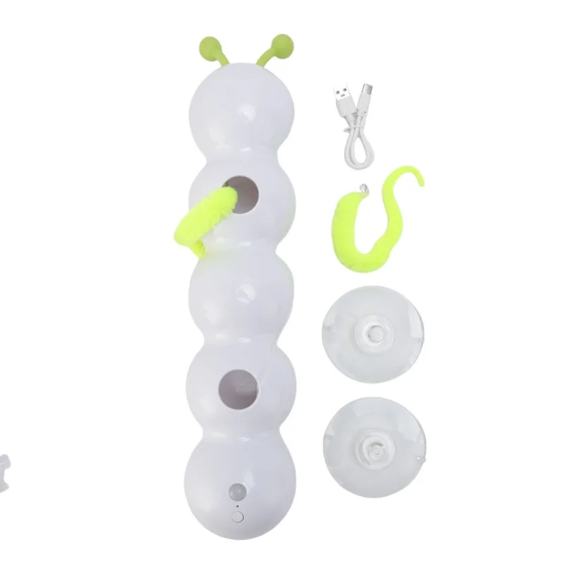 

Pet Caterpillar Toy Plastic Interactive Multifunctional Suction Cup Smart Pet Cat Toy