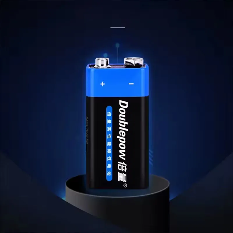 Doublepow 1-10 Pièces Batterie 9 Volts 9 V Multimètre En Carbone Jetable Alarme Microphone 6F22 Boîtier En Fer Batterie Sèche