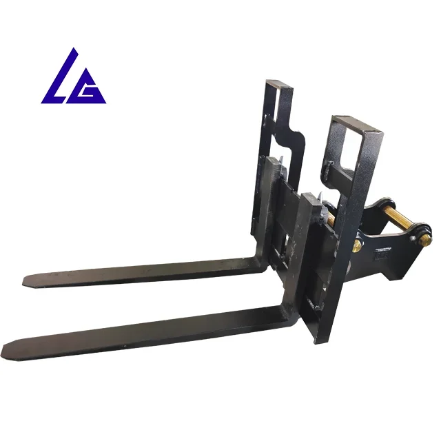 Factory price Pallet Forks excavator mounted for skid backhoe fork lift digger For bobcat cargo lifting 2023 hot sale