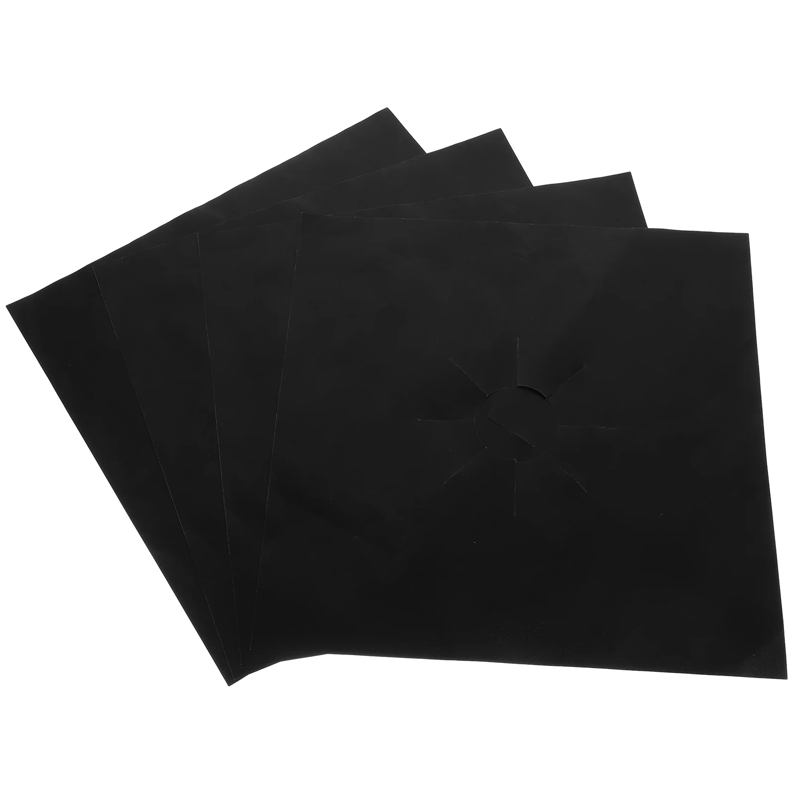 4 قطعة موقد غاز الموقد بطانة يغطي سميكة غير لاصقة موقد حامي سهلة غسل مسح الخدمة الطويلة في الحياة موقد غاز الموقد بطانات #5