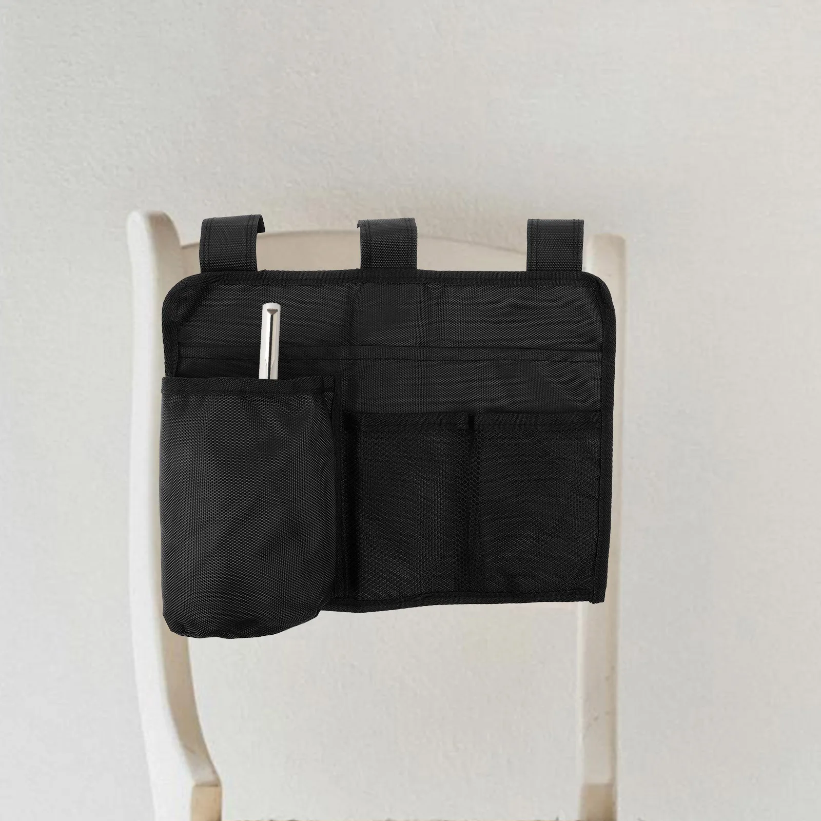 

Multi-Pocket Storage Hanging Bag Foldable Portable Organizer for Chairs Bedside Beach Chair Side Bag Cup Holder Dorm Storage Bed