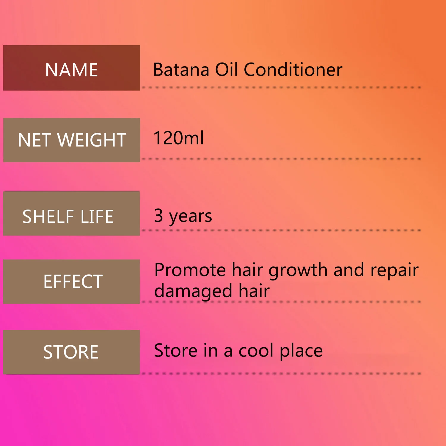 Batana Oil Hair Conditioner Smoothing Nourishing Repair Moisturizing Reduce Split Ends Frizz Enhance Texture Vitamin E Hair Care