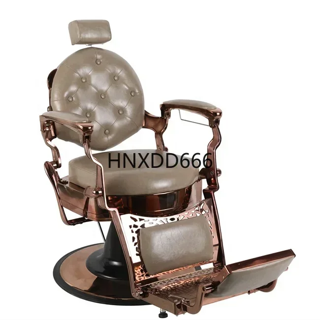 rose  gold antique barber chair direct sale;Wholesale hair salon beauty furniture;Luxury salon chairs for barbershop