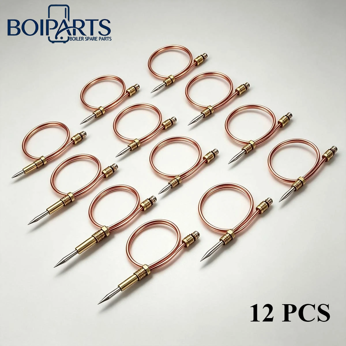 12 Pcs Safety Pilot Gas Thermocouple 40cm M9 Copper Tube Flame Failure Sensor Universal Repair Parts Gas Boiler Fireplace Stove
