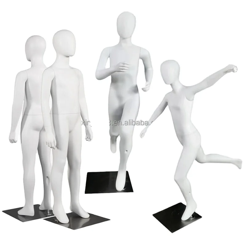 

XINJI Sports Child Mannequin Boy Girl Models Props Running Kicking Soccer Mannequins Kids Children's Clothing Window Display