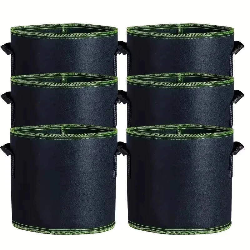 1-10PCS Non-Woven Grow Bags Aeration Fabric Pots with Handles Flower Pot Vegetable/Flower/Plant Grow Bags 3/5/7/10/15/20 Gallon