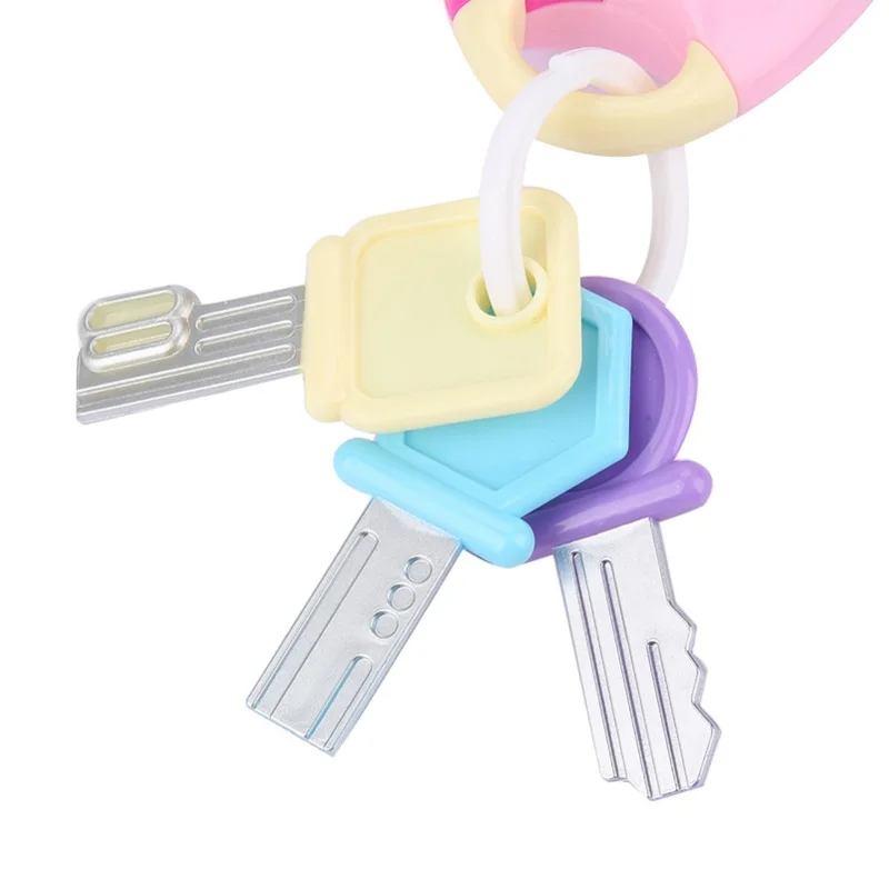 لعبة أطفال بمفتاح ذكي للتحكم عن بعد في السيارة، لعبة التظاهر الموسيقية للأطفال ألعاب تعليمية (وردي) (أزرق)