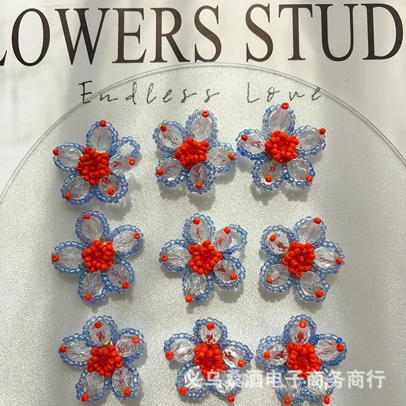 Premium 3D Crystal Flower Shoe Charms for Clogs Multicolor Handmade Beaded Buckle DIY Accessories High Quality Chunky Decoration