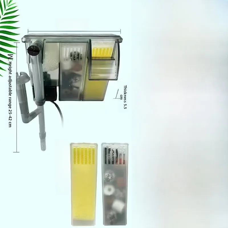 

Настенный аквариумный фильтр-очиститель 3-в-1 с водопадным насосом и аэратором для циркуляции воды в аквариуме, товары для животных