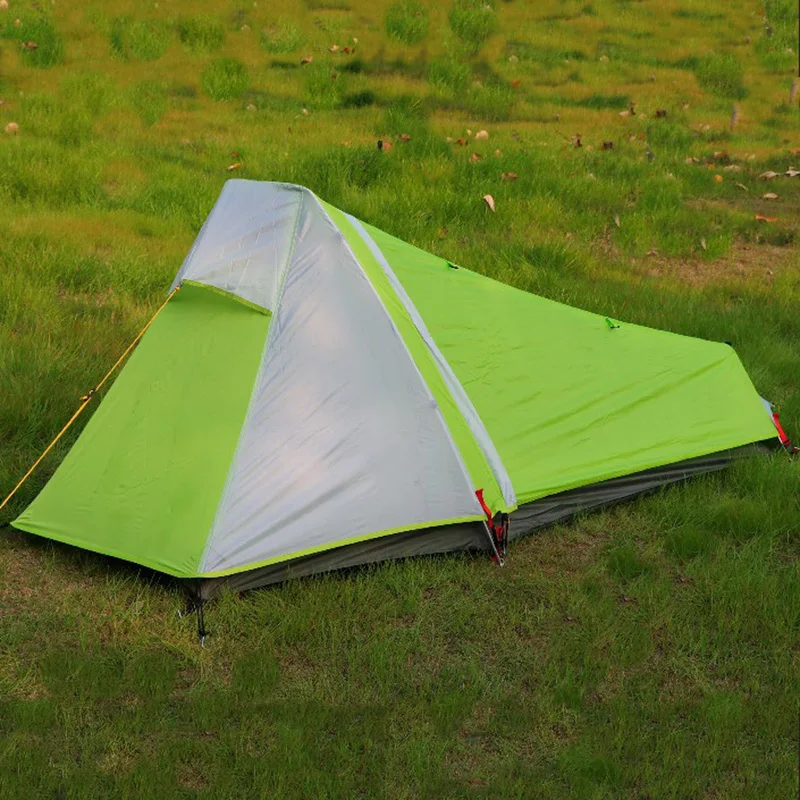 Single Ultralight Portable Tent, Rainstorm-proof, Hiking, Travel, Outdoor, Double Layer, Aluminum Pole