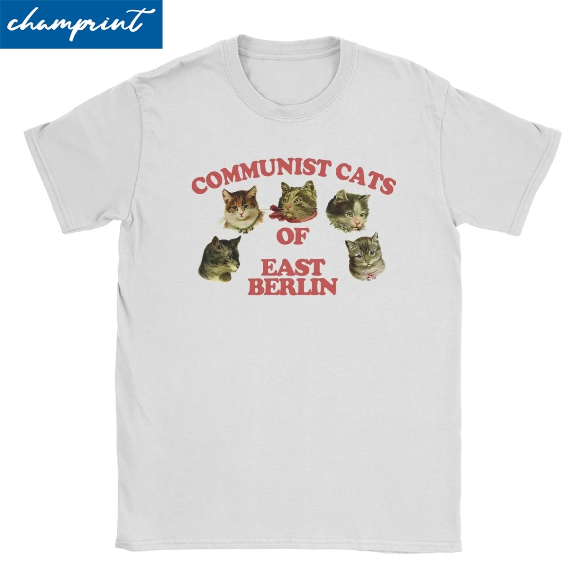 Kommunist ische Katzen von Ost-Berlin Katze Liebhaber Geschenk T-Shirts für Männer Frauen Rundhals ausschnitt Baumwolle T-Shirt Kurzarm T-Shirts Druck Tops