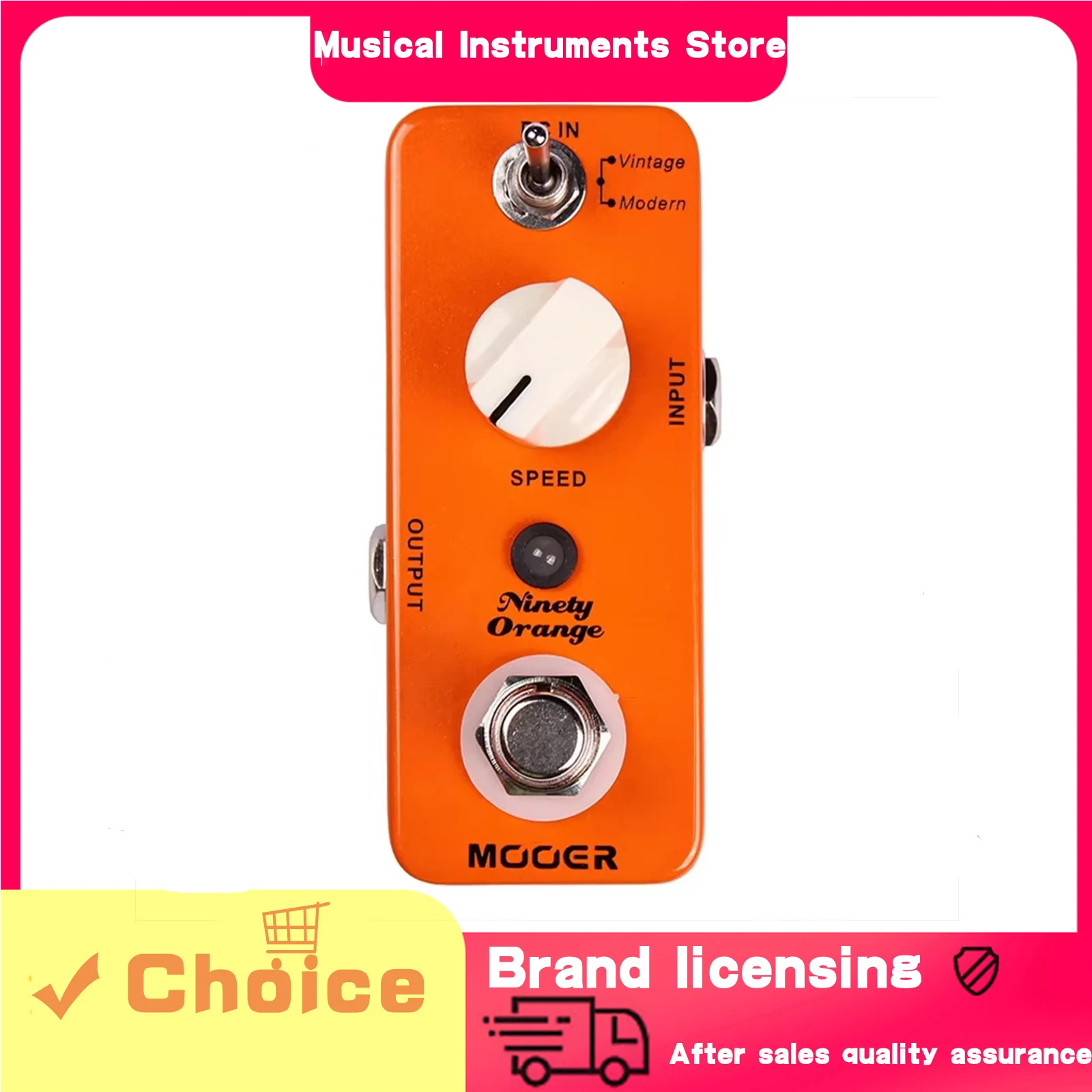 

MOOER Ninety Orange Guitar Pedal Effects Phaser Effect Full Analog Circuit Vintage Modern Modes True Bypass Guitar Accessory