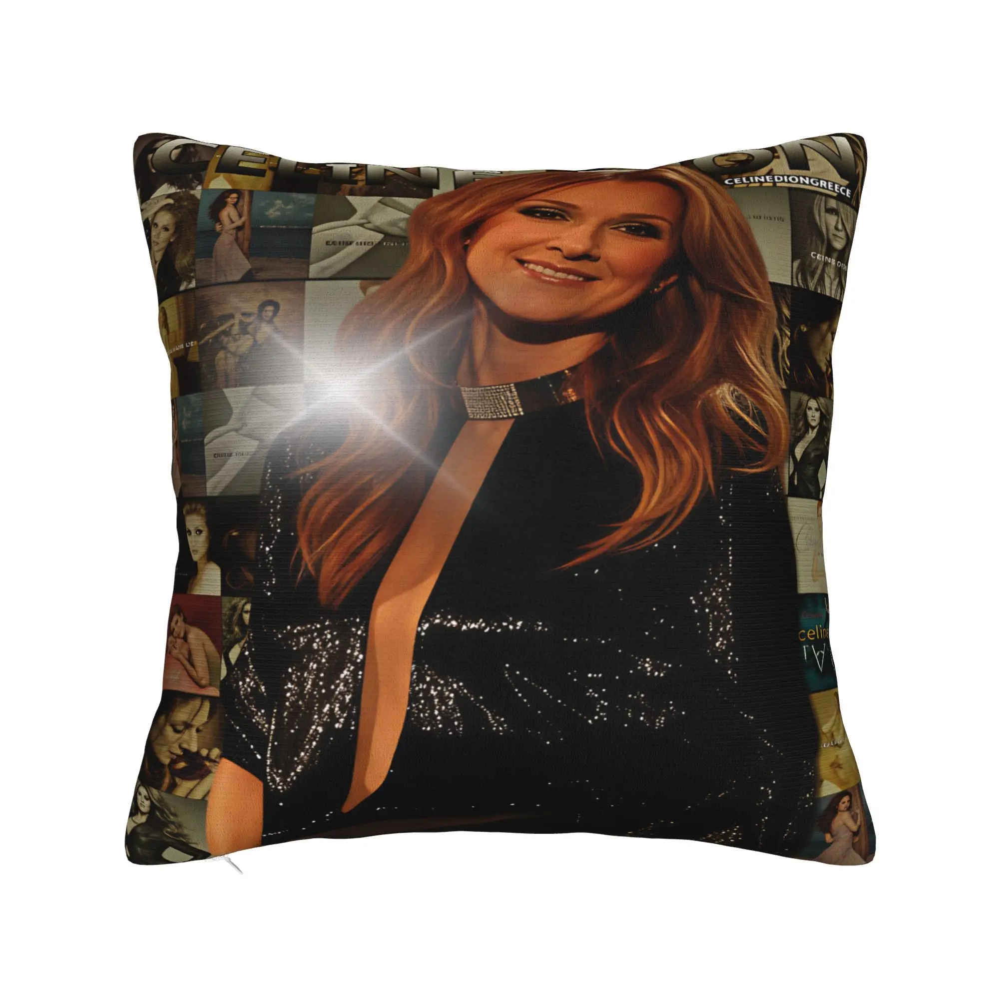 Celines Dions Paris 2026 Pillow Case  Kawaii Pillow Cover Graphic Pillowcases For Sofa Home Decoration