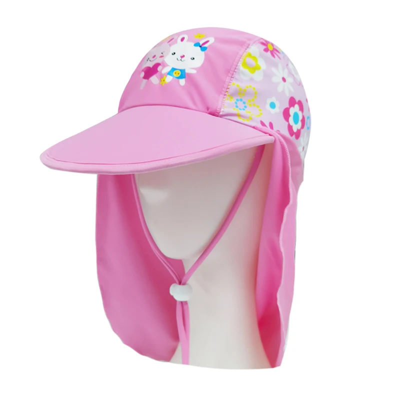 Kids Children Summer UPF 50+ UV Protection Outdoor Beach Baby Sun Hat Boy Girl Swim Cover Flap Cap Adjustable Cap Swimwear