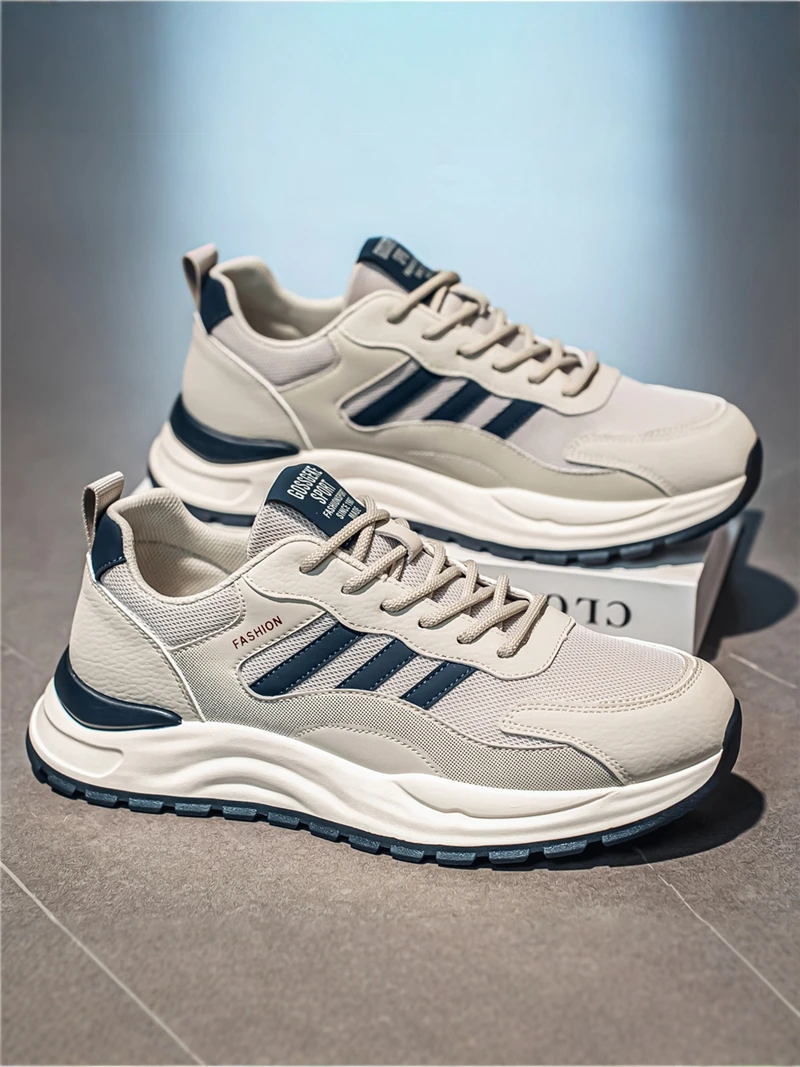 

Men's Casual Running Shoes Spring Summer Trend Thick Bottom High Top Dad Fashion Sneakers Breathable Mesh Inner Comfortable