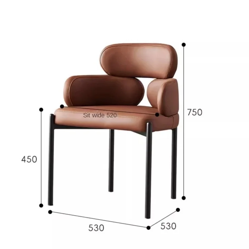 Nordic Light Luxury Design Metal Material Can Be Used As A Modern Simple Leisure Chair High-grade Sense Chair Study Office Chair