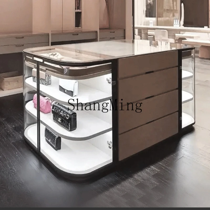 

FG light luxury aluminum alloy glass dining side cabinet Simple glass storage Tempered glass display cabinet