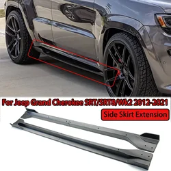 For Jeep Grand Cherokee SRT/SRT8/Wk2 2012-2021 Car Side Skirt Extension Splitter Lip Spoiler Diffuser Accessories