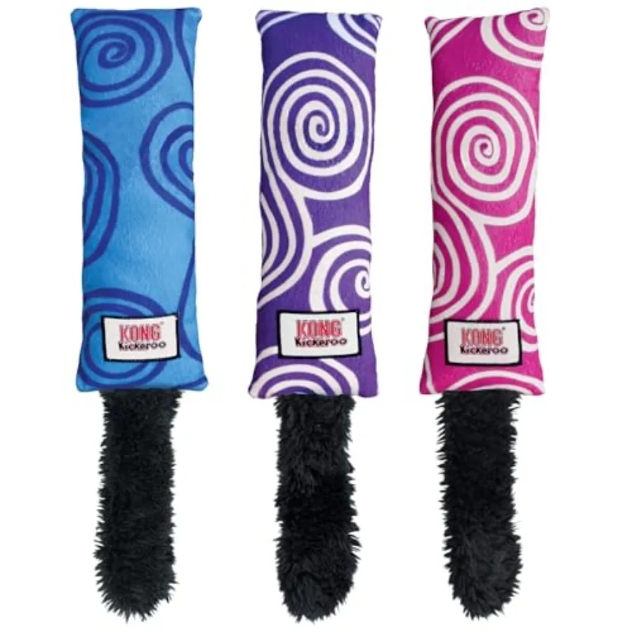 

Kickeroo Swirl Cat Toy Plush Crinkle Sound Soft Catnip Toy for Indoor Cats Assorted Colors 3 Pack