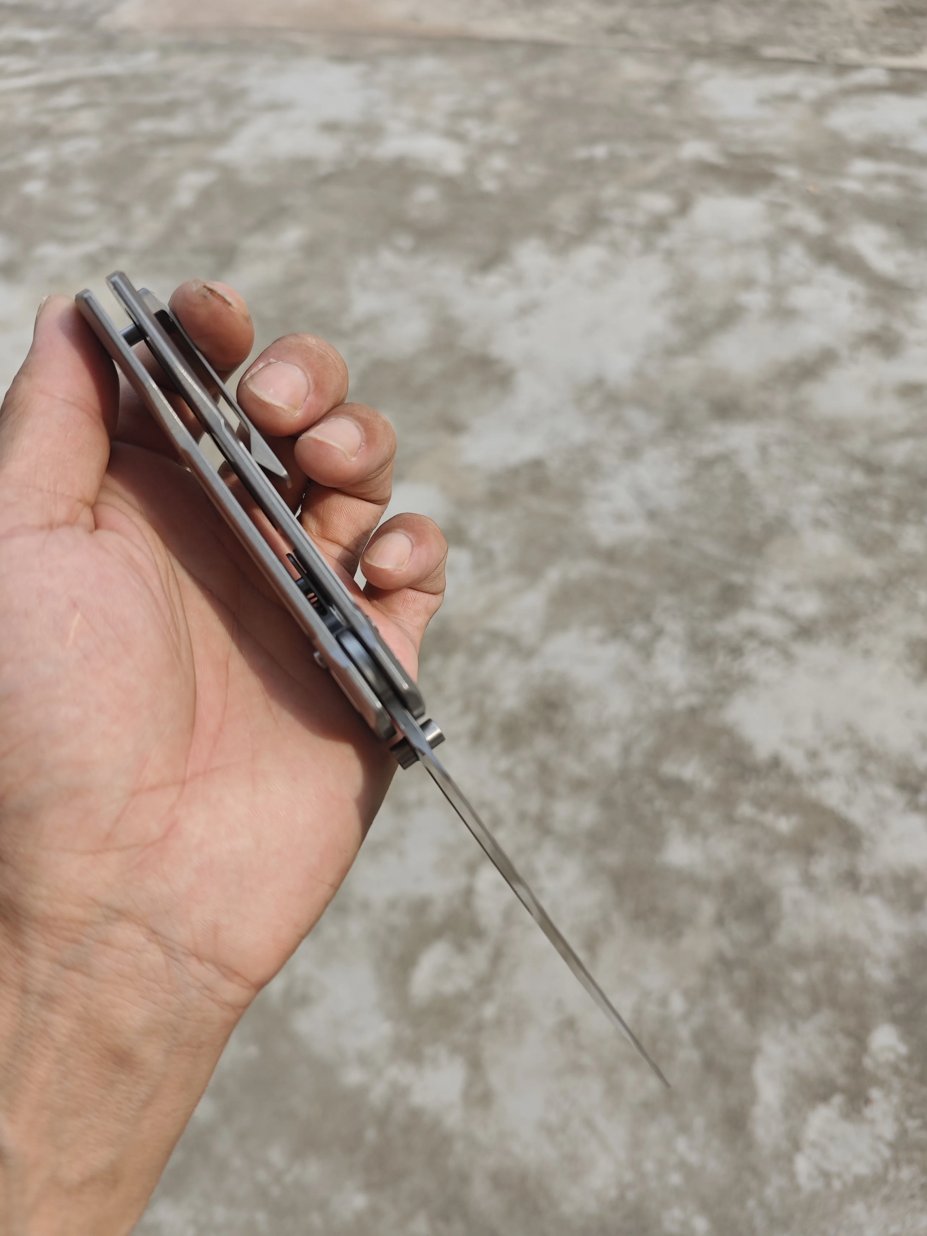 WinterPudding Seveen Folding Knife Bohler M390 Blade TC4 Titanium Handle Compact & Practical EDC