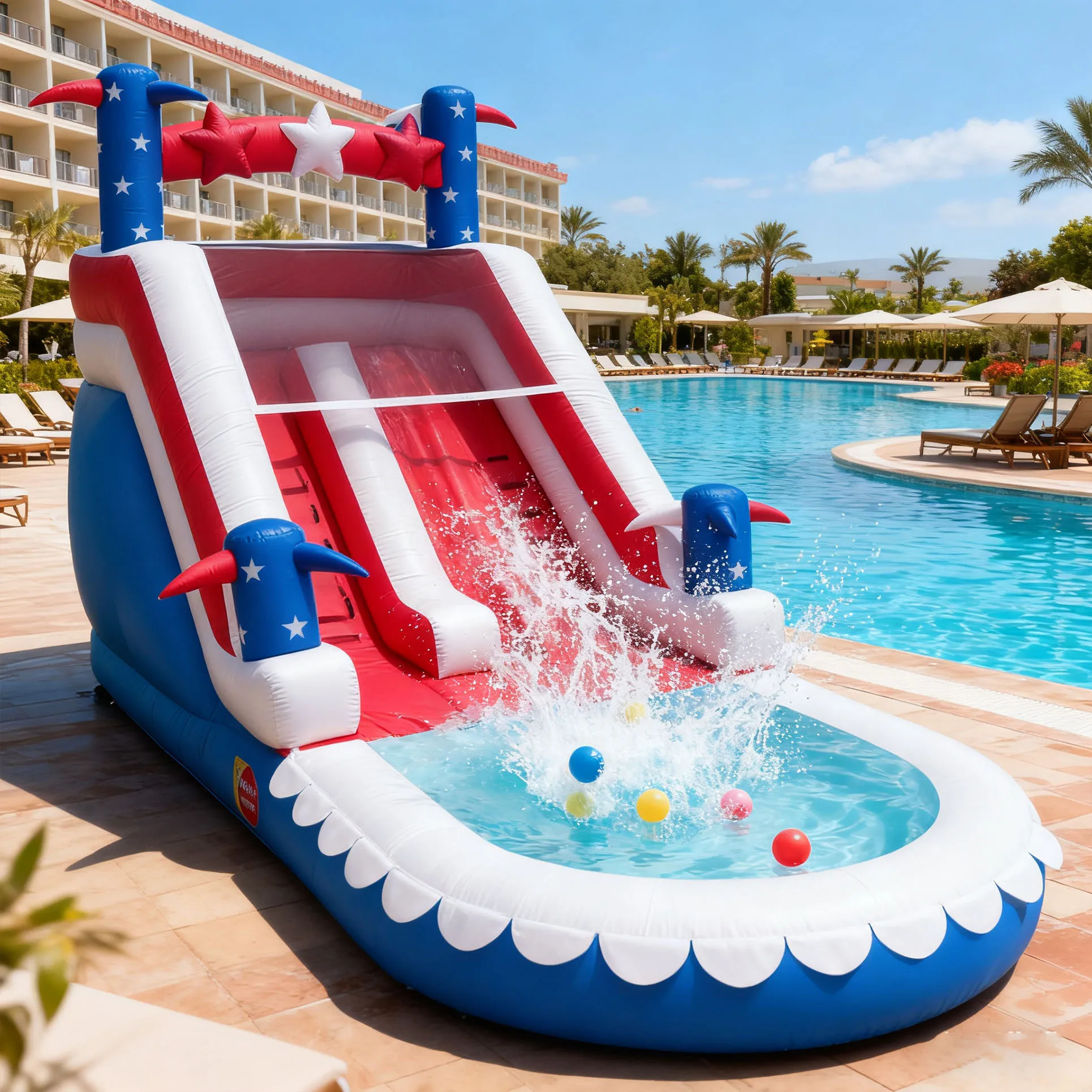 NAIRBAG Inflatable Slip Slide Waterslide Outdoor Inflatable Water Amusement Facilities Commercial Wet Slide for Adult & Kids