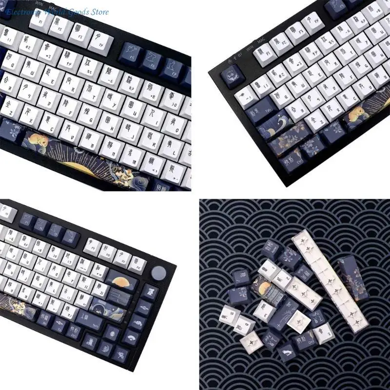 

A3PD 136-клавишная колпачка Механическая клавиатура Колпачки PBT Cherry Profile Theme Caps