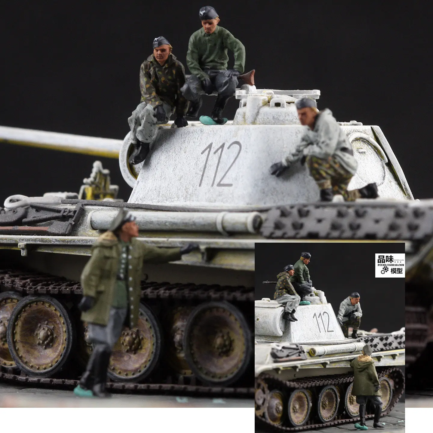 Modelo de Accesorio de Escena de 4 Miembros de las Fuerzas Blindadas Alemanas a Escala 1:72, Juguetes para Adultos, Regalos Clásicos, Souvenir, Exhibición Estática