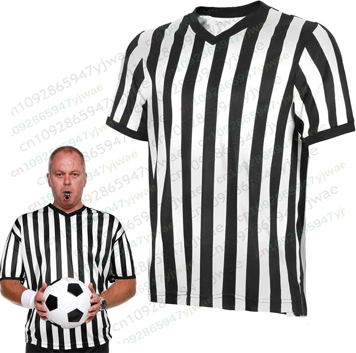 Camiseta Vintage dos Anos 90 para Mulheres e Homens, Jersey de Árbitro Preto e Branco, Camiseta de Treinamento Solta e de Secagem Rápida Cliff Keen