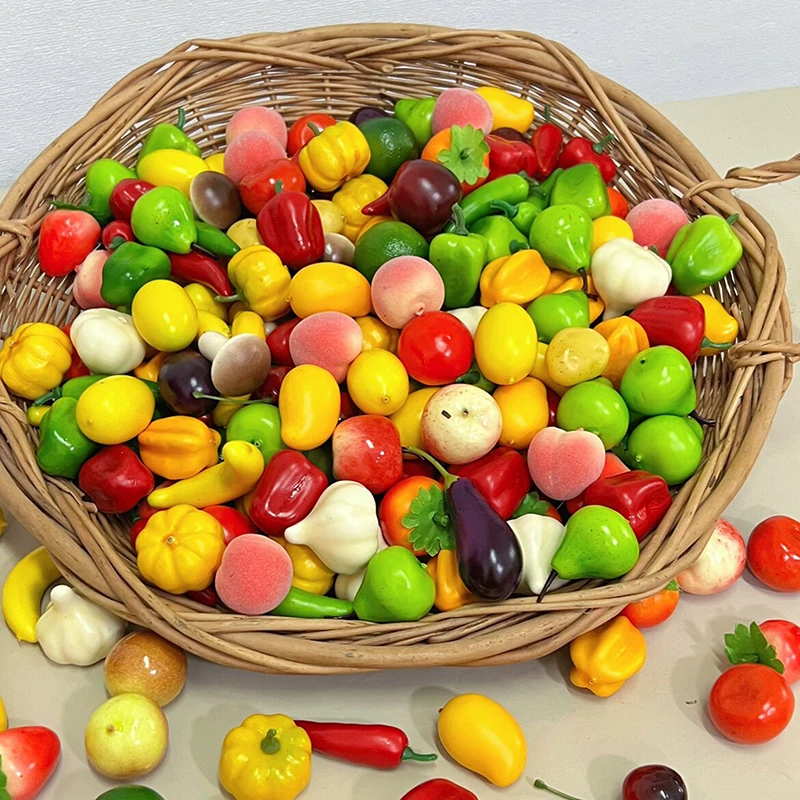 10/20/50 Stück Mini-Simulationsfrüchte und -gemüse, Landschaftsszene, DIY-Zubehör, Festival-Simulationsdekoration, Ornament TMZ – Detail 7