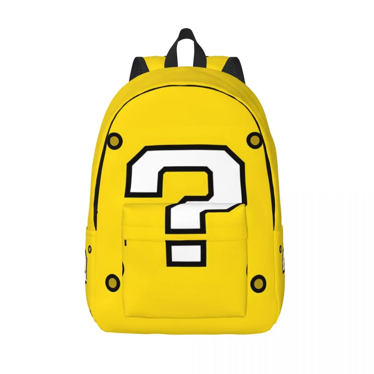 

Question Block Game Backpack for Men Women Casual Student Work Daypack Laptop Computer Canvas Bags Outdoor