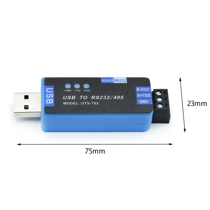 A13E-USB - RS485/RS232 通信モジュール シリアルポートラインコンバータ 双方向半二重通信機能