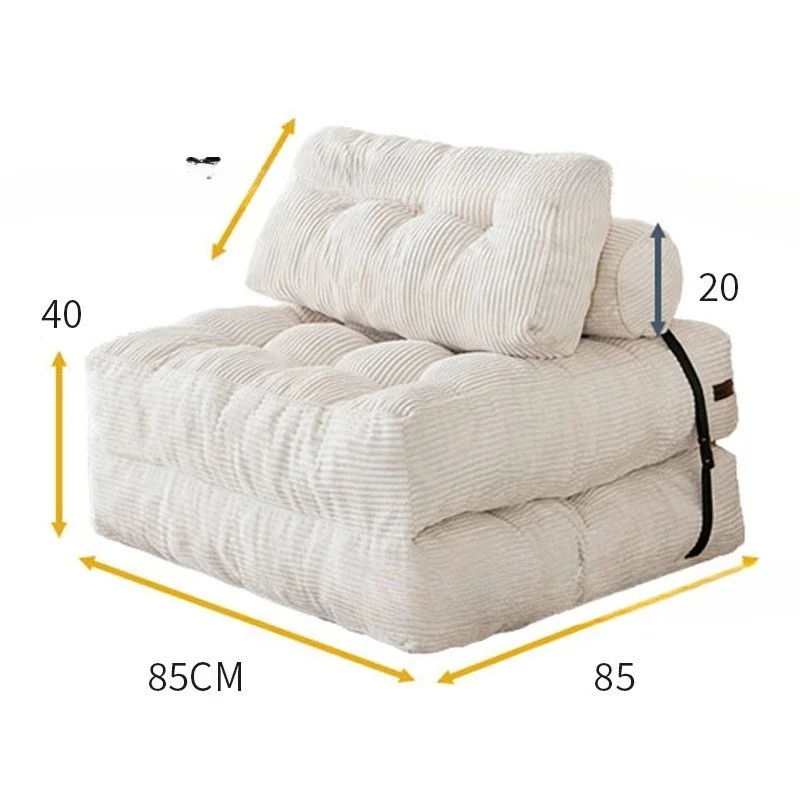 Compressed vacuum lazy sofa, fabric foldable, home living room sofa bed