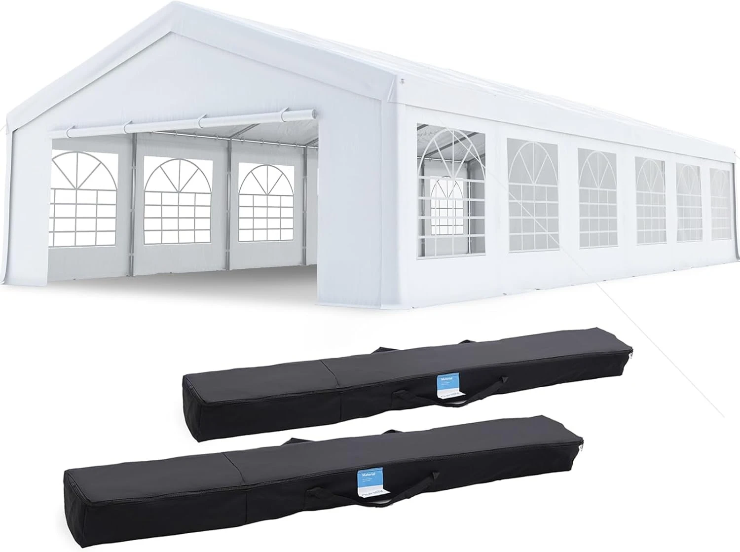 

20x40ft Party Tent Heavy Duty Outdoor Canopy Tent Carport Wedding Event Shelter BBQ Wedding Tents for Parties(Church)